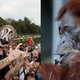Please do not apply clown make-up to the orangutan.